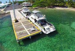 Cayman Islands Scuba Diving Holiday. Cayman Brac Dive Centre. Jetty.